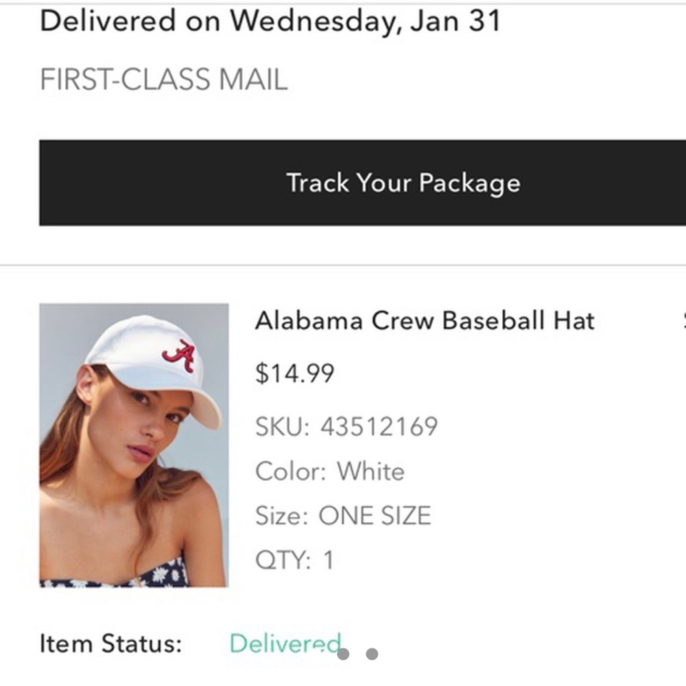 Alabama Crew Baseball hat from Urban Outfitters